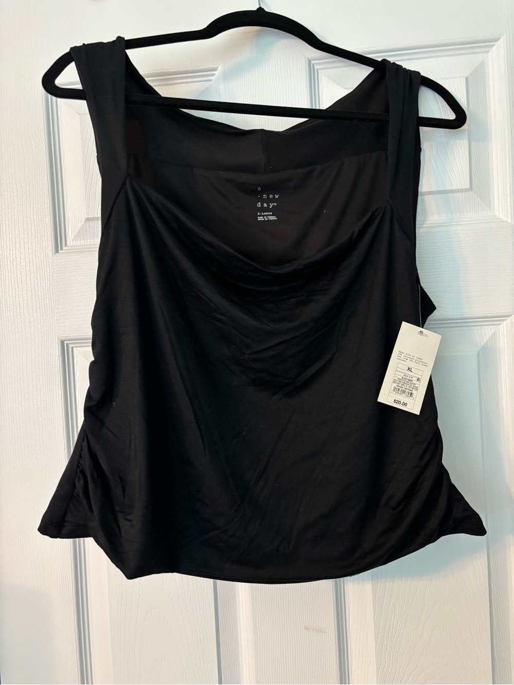 Women's Black Ruched Tank Top
